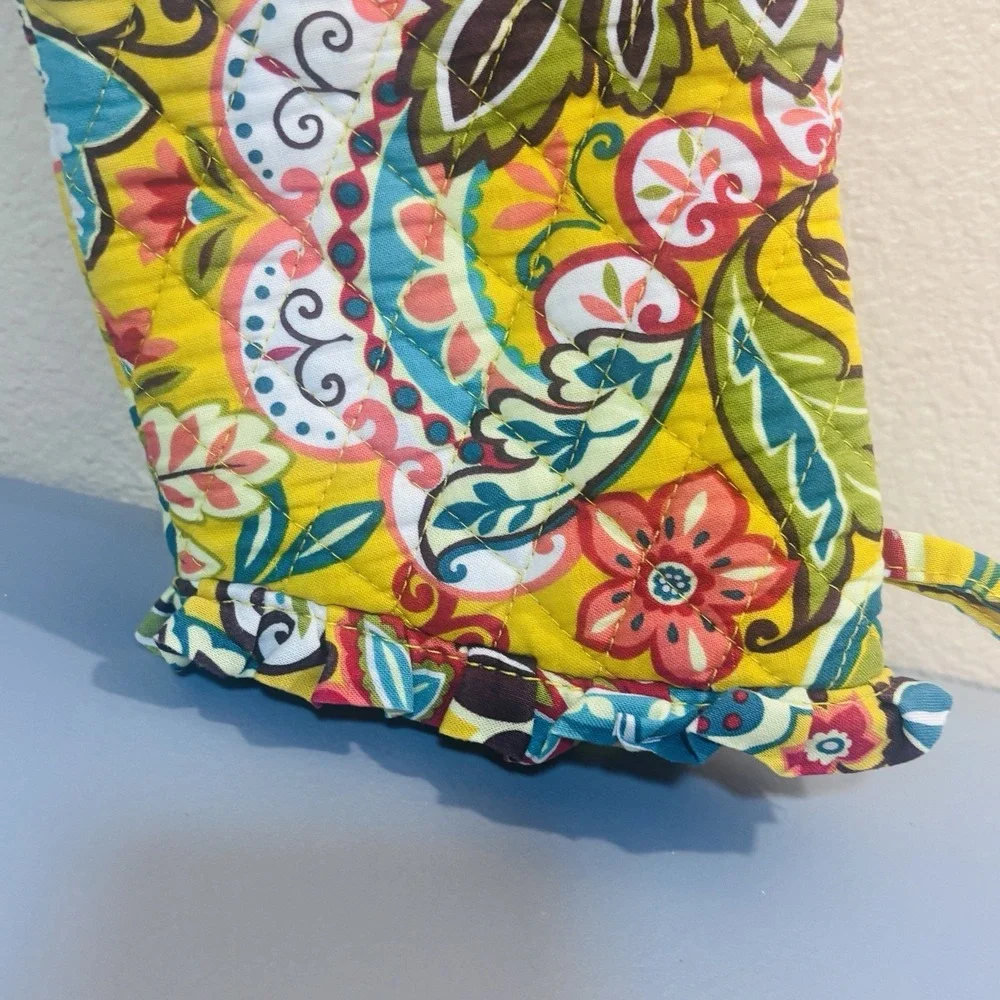 Vera Bradley Yellow Provencal Oven Mitt Henney Paisley Quilted Baking Kitchen